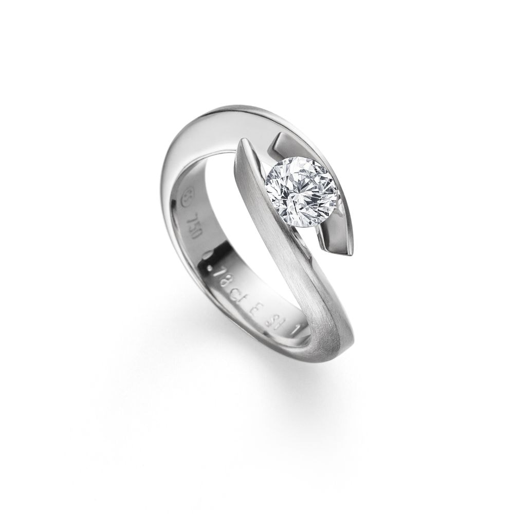 Ring Protegé in Weißgold mit Diamant - DDC Jahresing