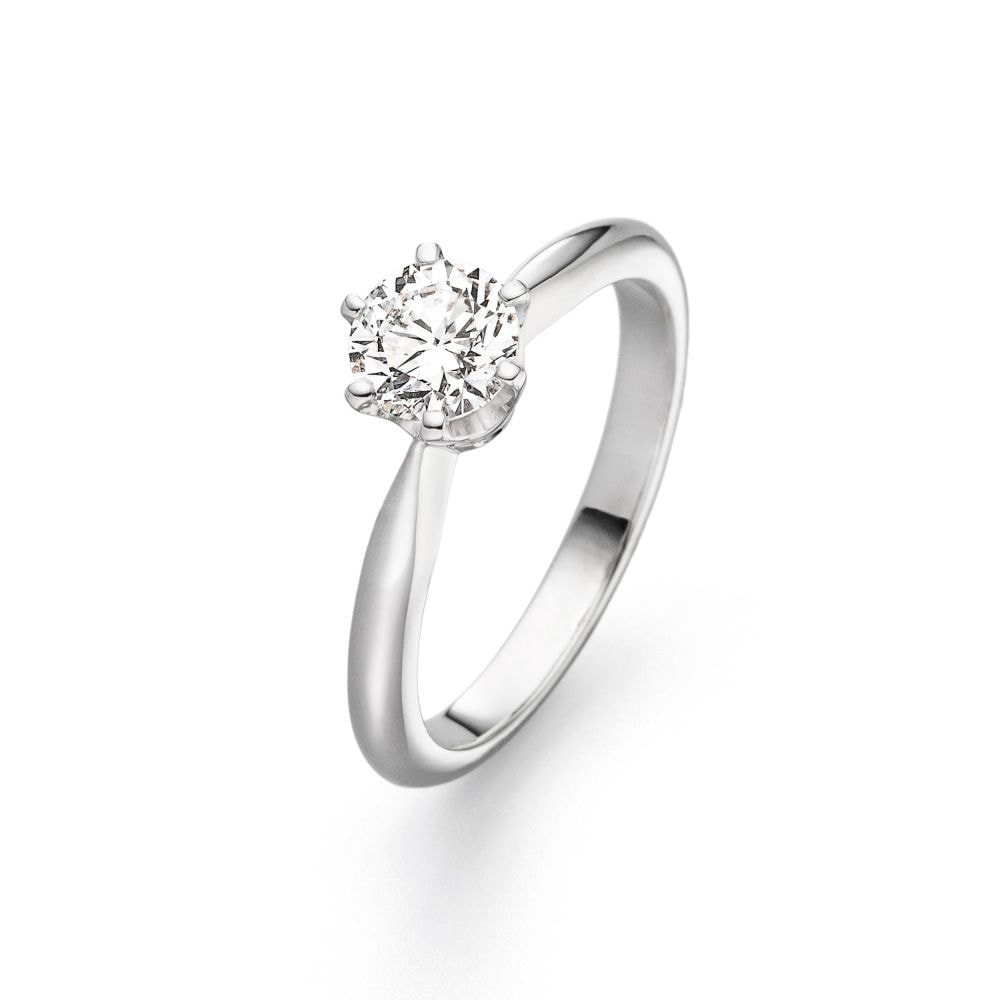 Verlobungsring in Weißgold mit Diamant