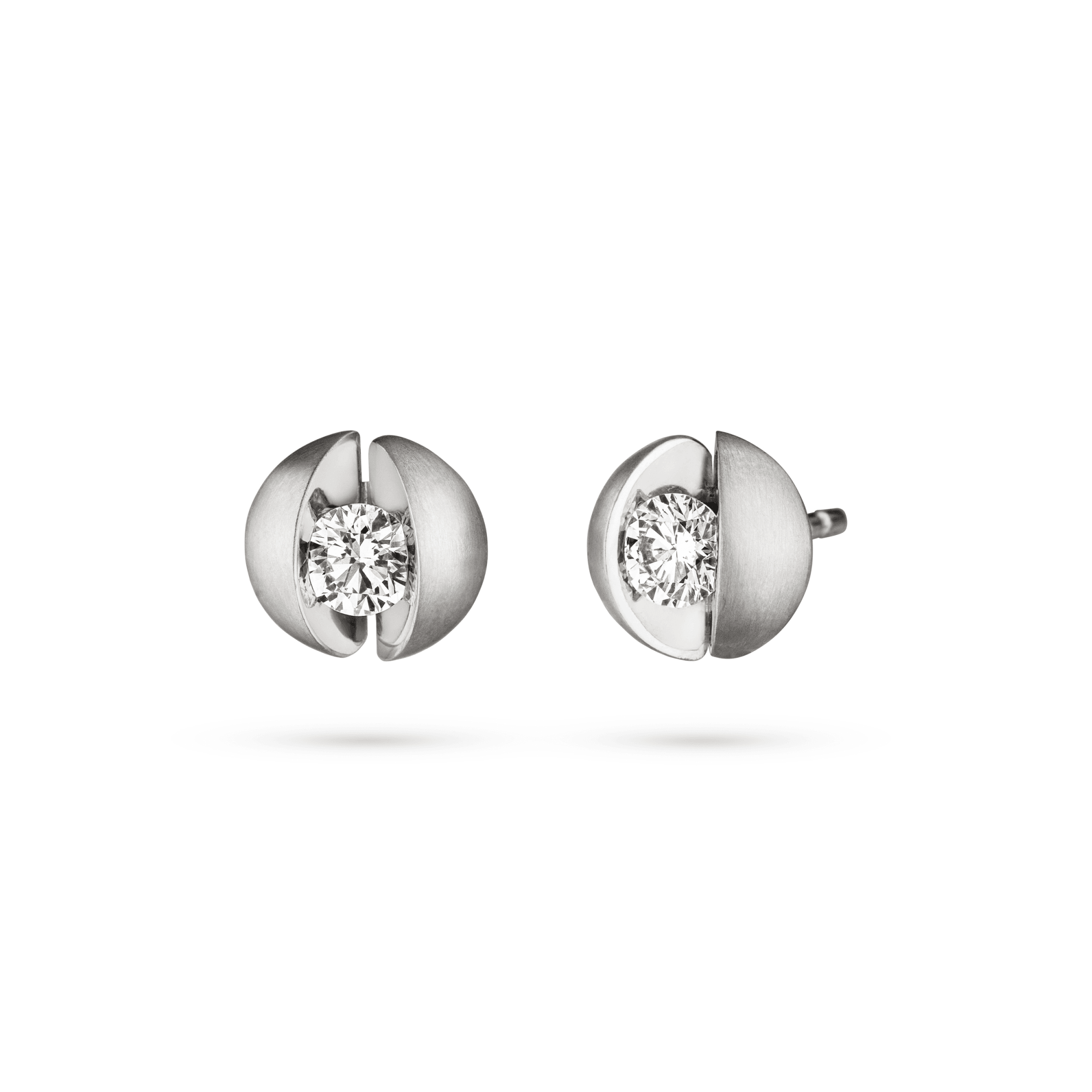 217 CALL2 23, Calla Ohrstecker, Weißgold, 2 Brillanten je 0,235ct