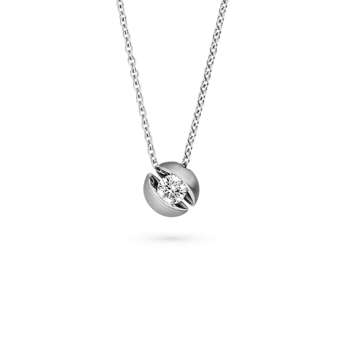 214 CALL2 10, Calla Anhänger, Weißgold, 0,10ct