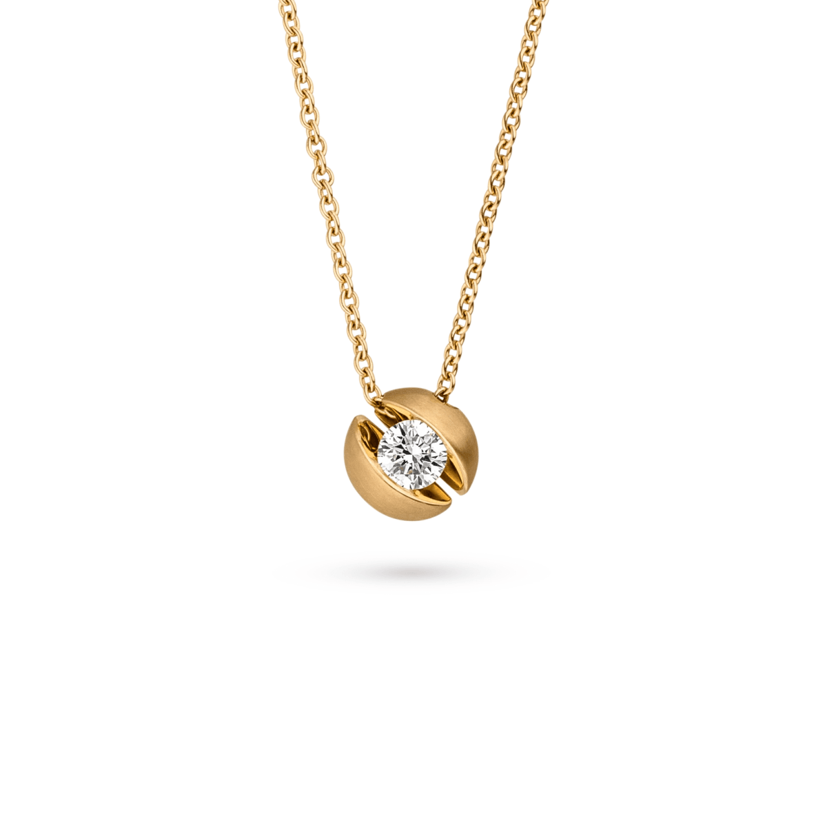 114 CALL2 10, Calla Anhänger, Gelbgold, 0,10ct