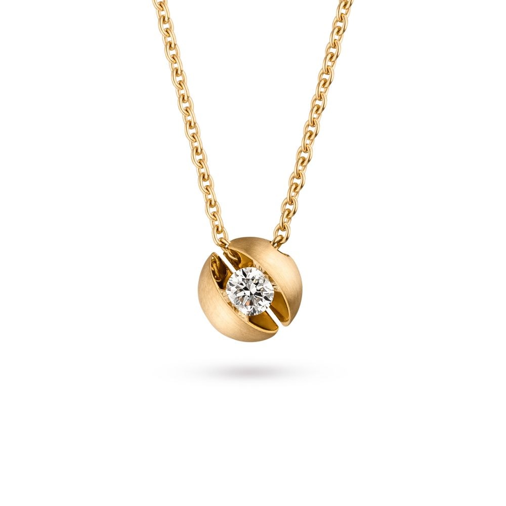 114 CALL2 20, Calla Anhänger, Gelbgold, 0,18ct
