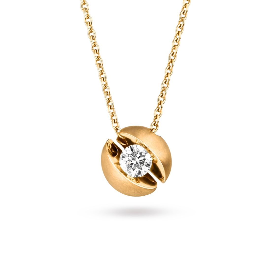 114 CALL2 40, Calla Ahänger, Geldgold, 0,40ct