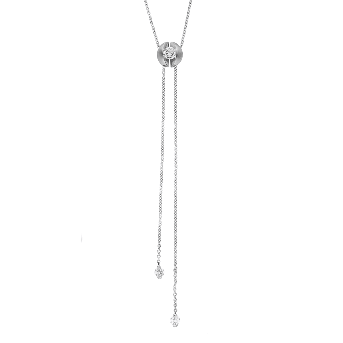 214 CALYA 17, Calla Collier, Weißgold, 1 Bril.. 0,15ct zzgl. 2 Bril. zus. 0,14ct