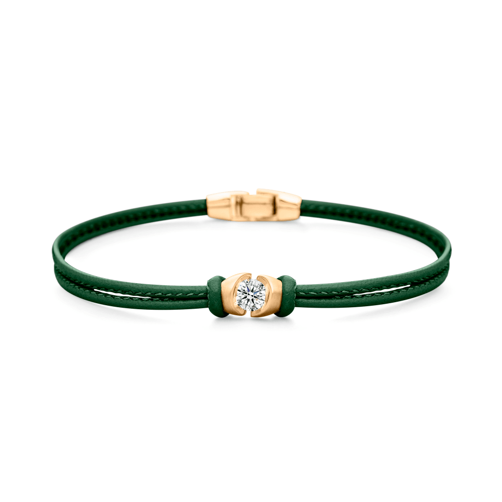 111 CTX03 30, Colortaire Armband, Gelbgold, 0,30 ct, Bandfarbe 'ForestGreen'