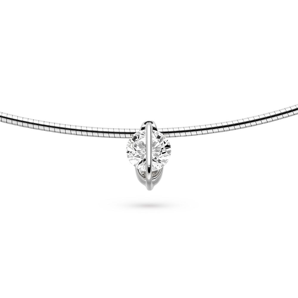 514 LN002 70OFJ, Liberté Halsreif, Weißgold, 0,70ct