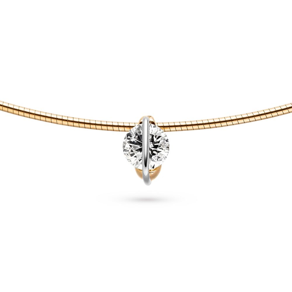 L1002, Liberté Halsreif, Gelbgold, ab 0,40ct