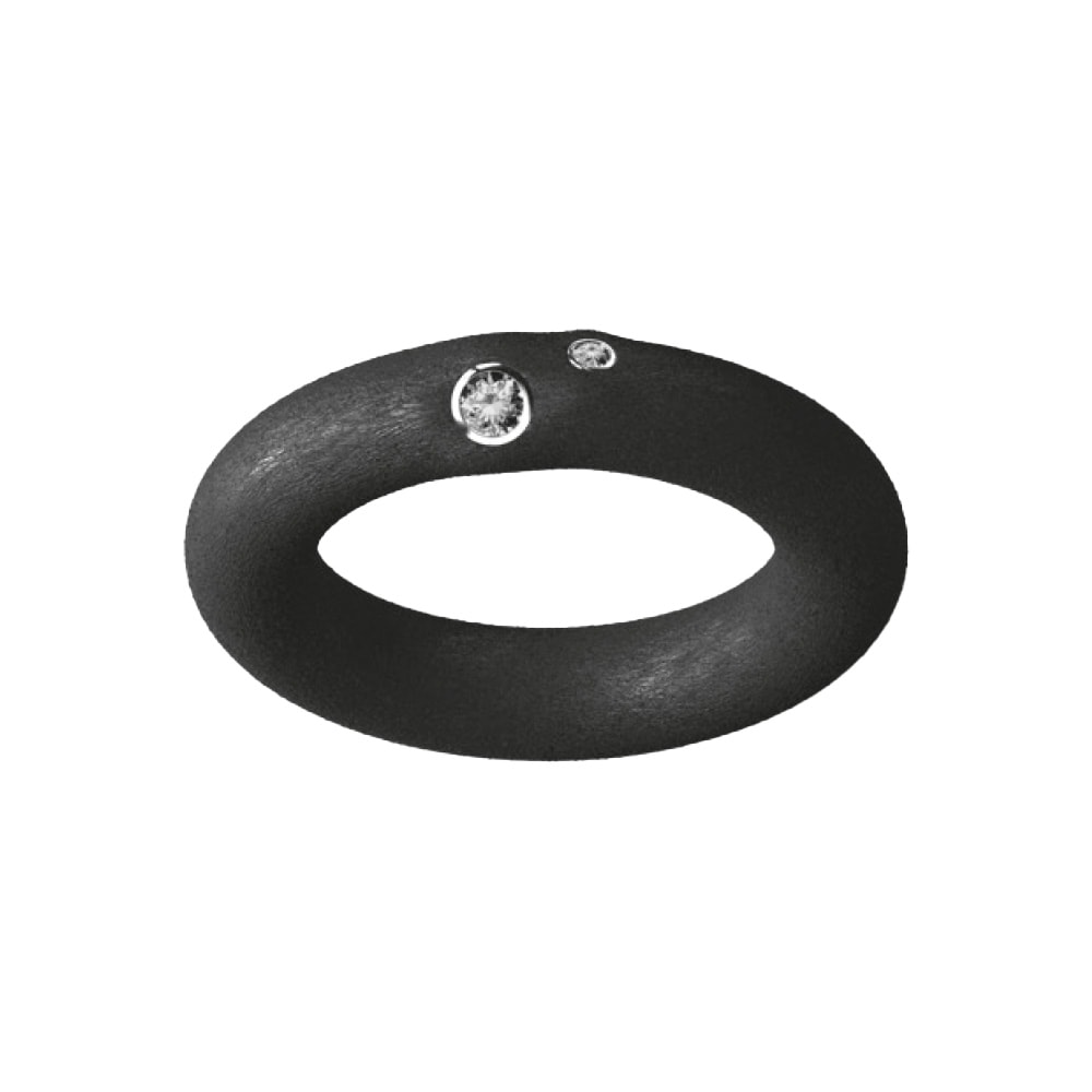 Brillantring mit Kautschuk, R0008