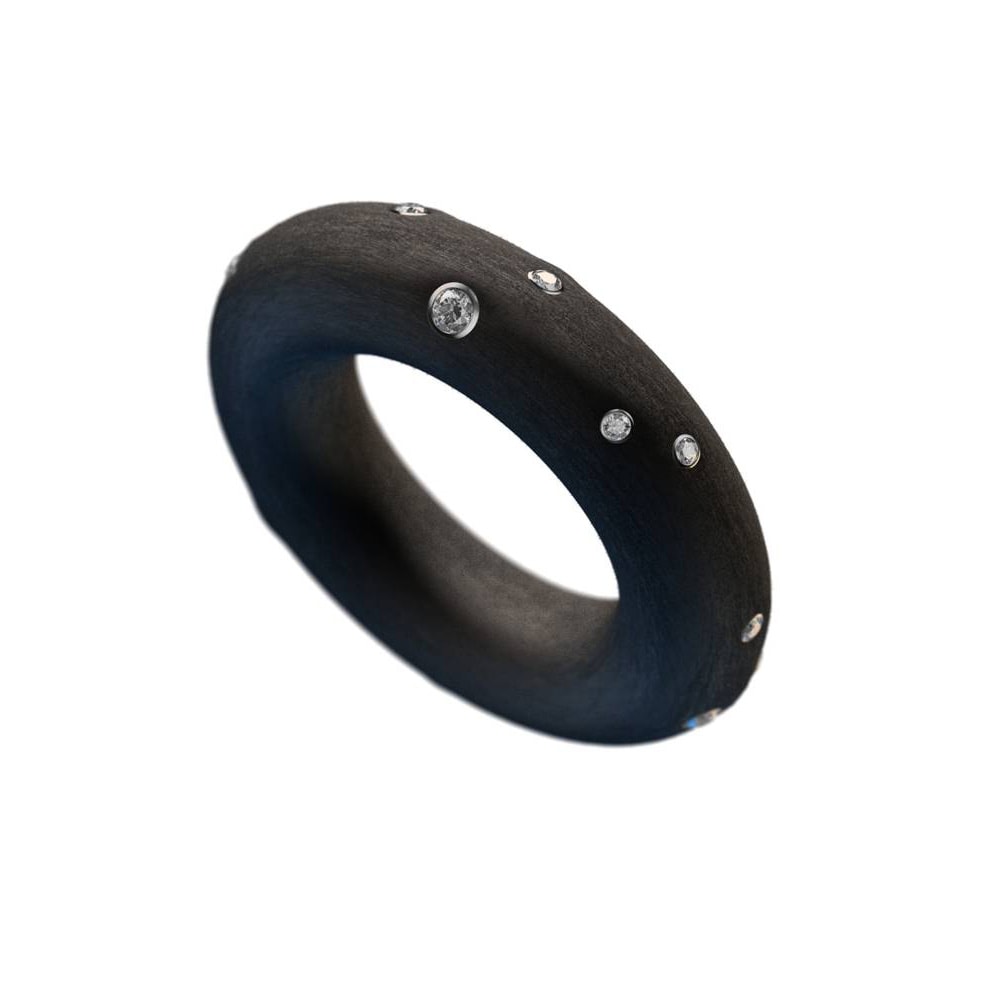 Brillantring mit Kautschuk, R0010