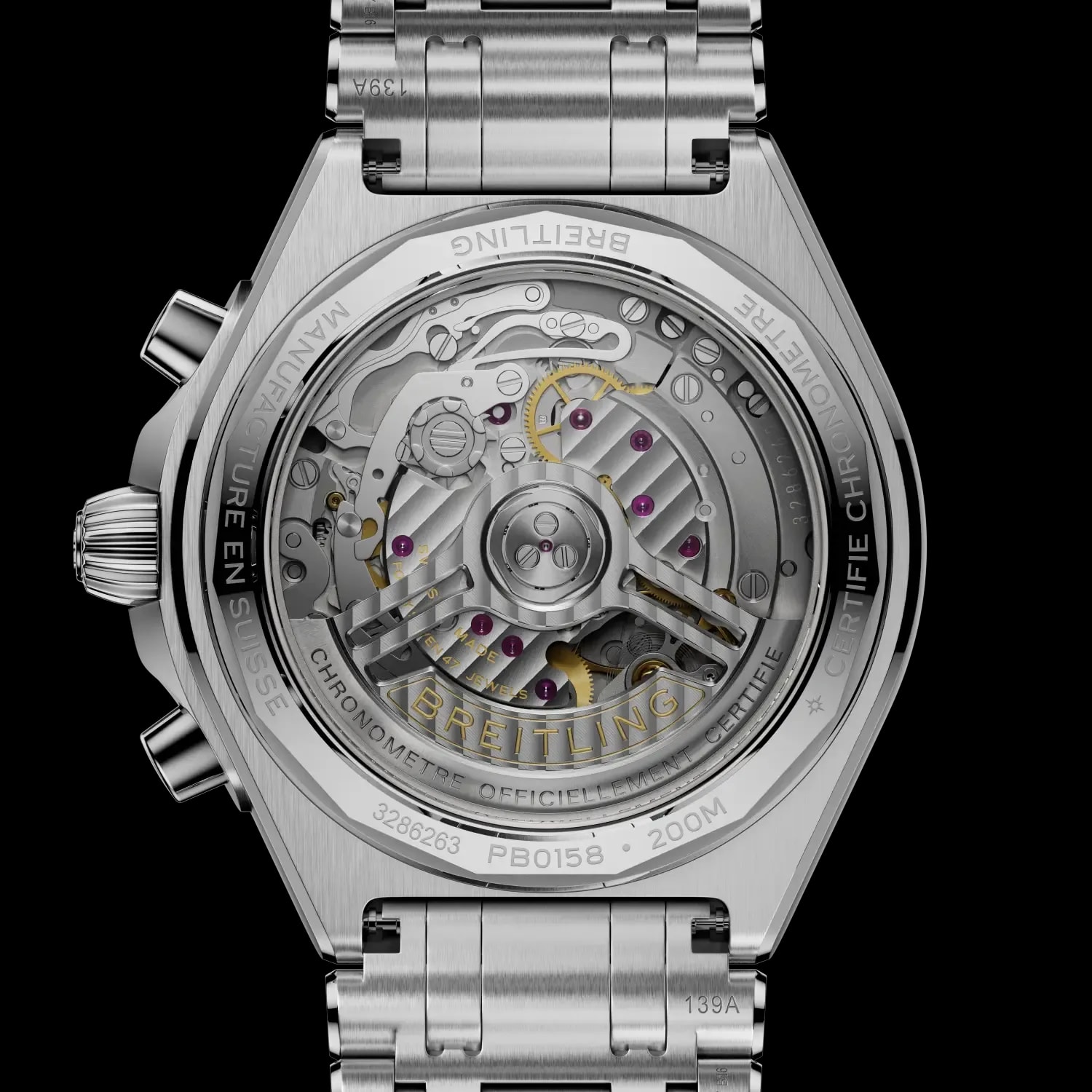 Manufakturwerk Breitling B01 der BREITLING Chronomat B01 Chronograph 42 PB0158101C1A1