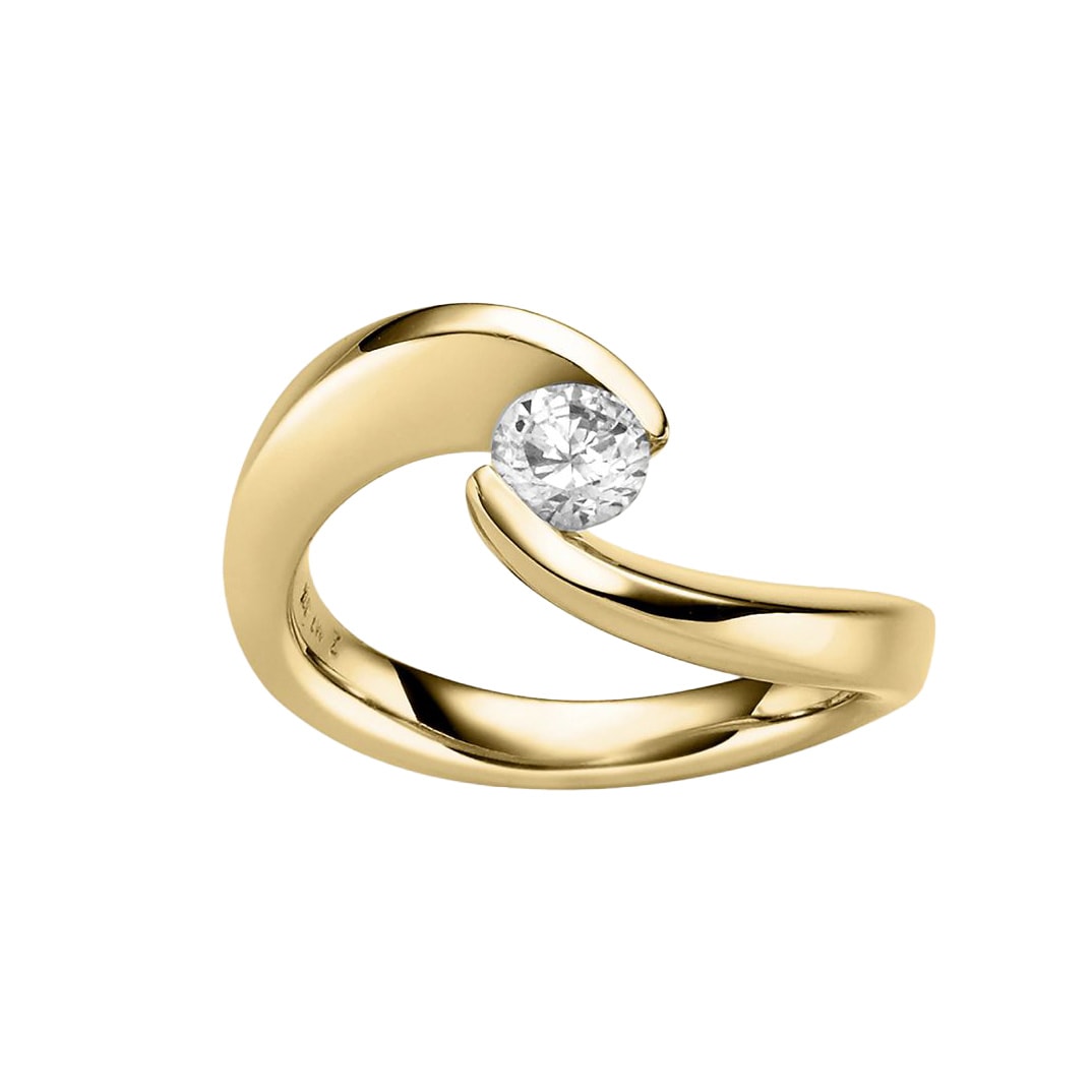 Brillantring in Gelbgold