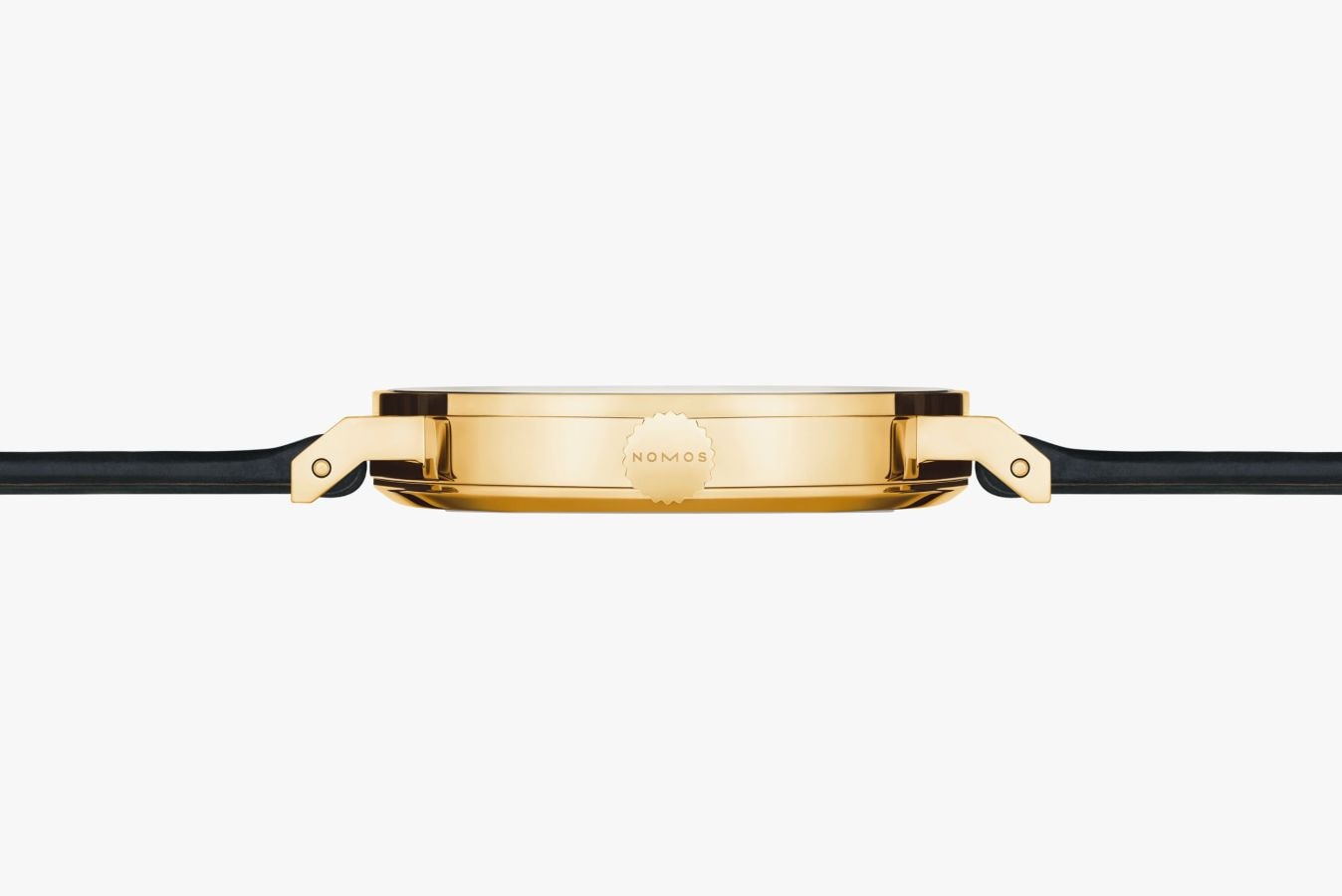 seitliche Ansicht der NOMOS Tangente Gold neomatik