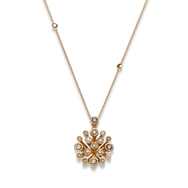Collier in Roségold mit diamantbesetztem Sternanhänger