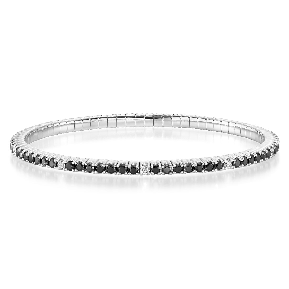 Stretcharmband, WG, Gr. L, 3,5 ct., 61-1042471-8000