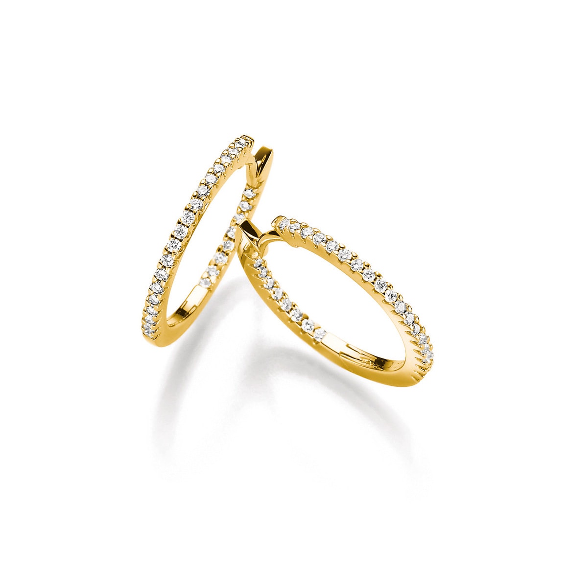 Scharnier-Creolen, 95853.7000B, 56 Br - ca. 0,34 ct g/vs, 20 mm Durchm.
