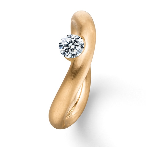 Diamantring La Luna in Gelbgold