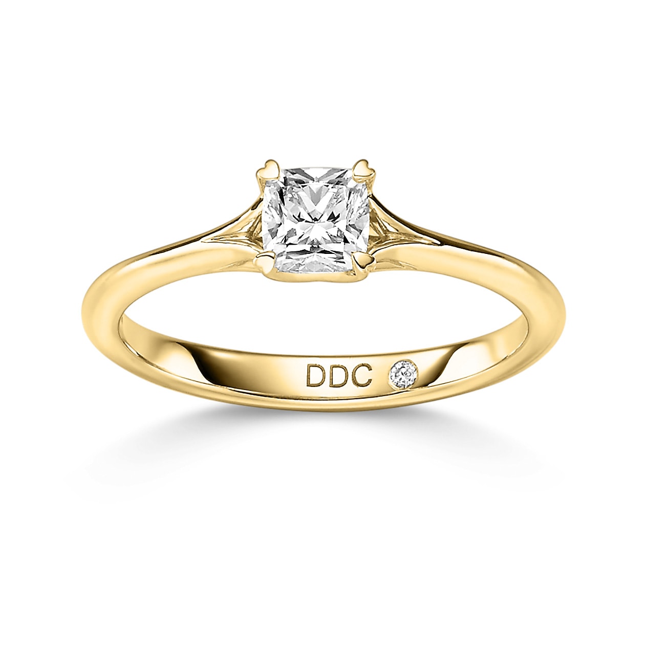 Diamantring 'La Fleur', Gelbgold