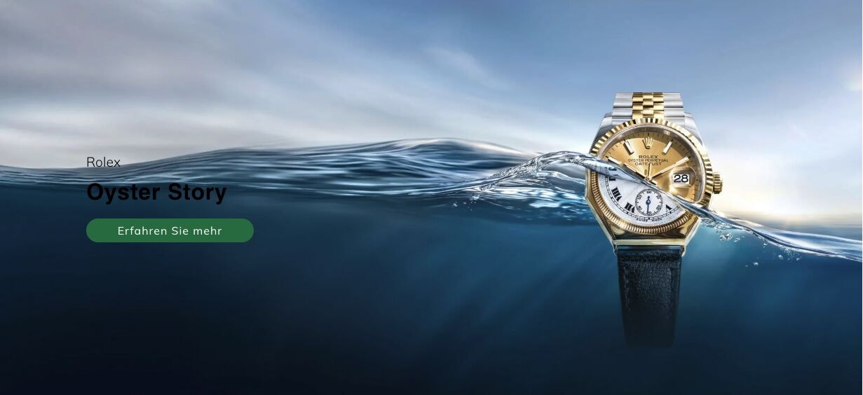 Rolex Datejust halb im Wasser – Rolex Oyster Story