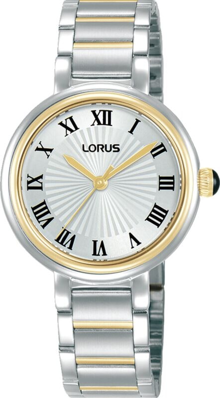 Lorus Damenuhr in Bicolor mit römischen Ziffern und Gliederarmband